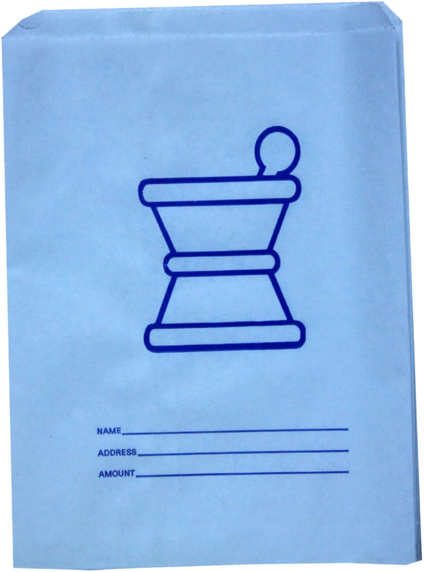Atlas Paper Bag - 4" x 2" x 9" Prescription Bags, 2000/Cs - 9040999