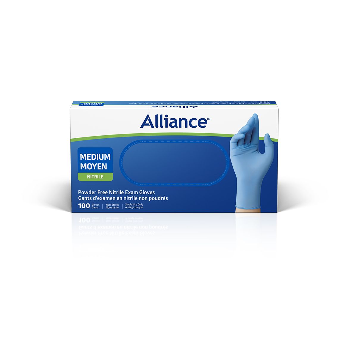 Alliance - Medium Powder Free Nitrile Gloves, 100/Bx - 211-6206
