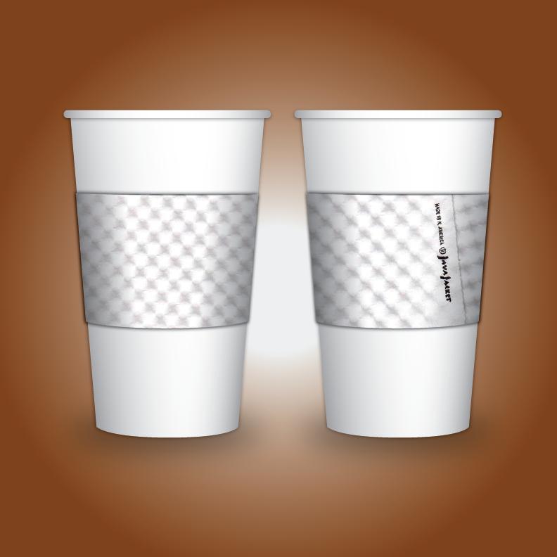 White Java Jacket Assembled with Fits 10-20 Oz Cups, 1000/cs - 2954489