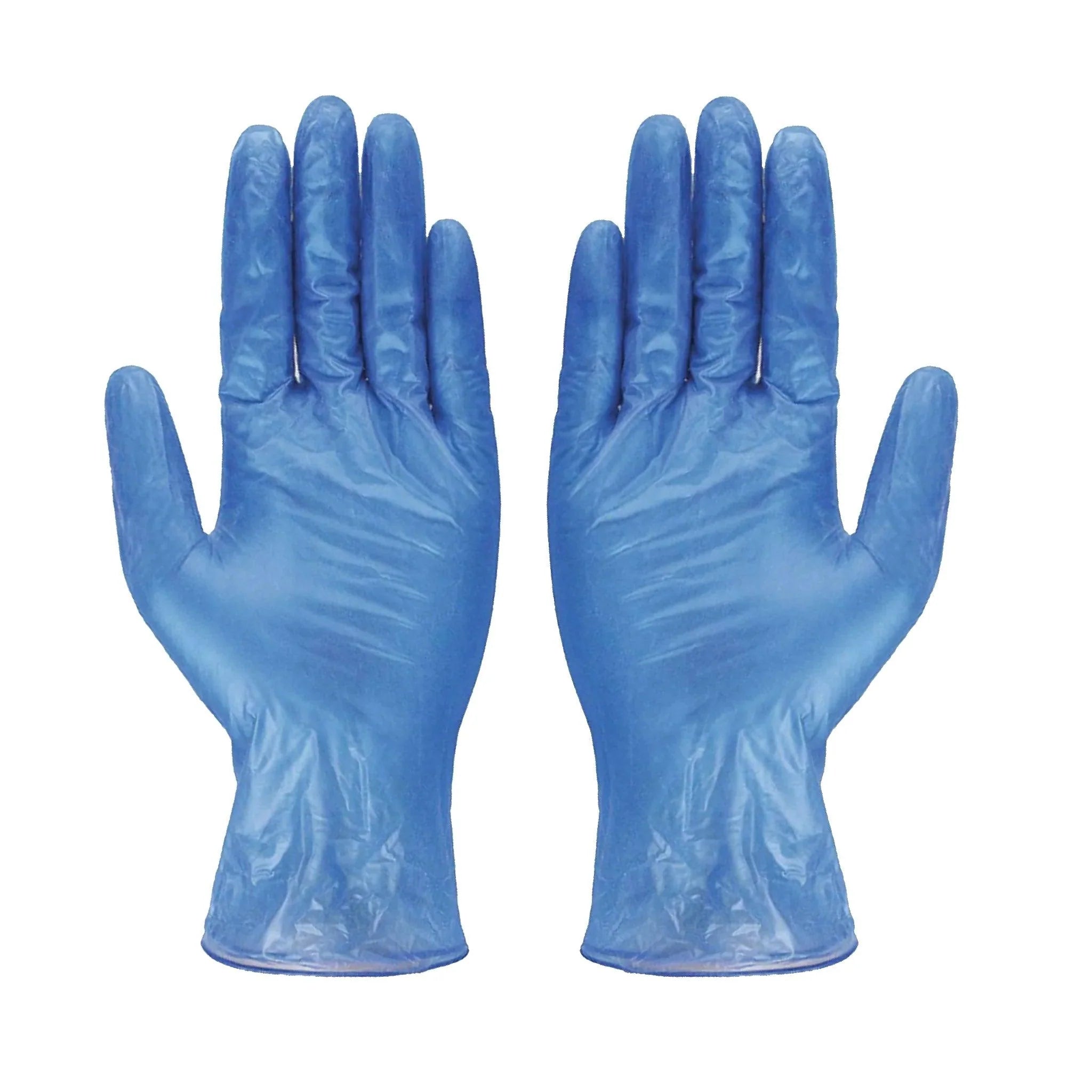 Large Blue Vinyl Gloves, 100/Box, 10Box/Cs - 3537029