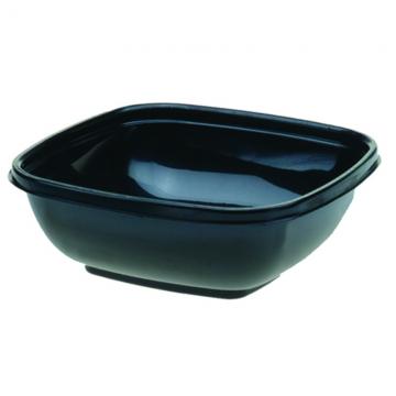 Sabert 32 Oz Black Medium Square Bowl, 300/Cs - 98032B300