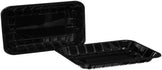 CKF Inc. - 5.98" x 8.39" x 1.14", #8DP Black RPET Plastic Meat & Produce Tray, 300/Cs - 86570