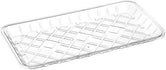 CKF Inc. - 14.89 x 8.07 x 1.02", 25S Clear RPET Plastic Meat Tray, 300/Cs - 86612