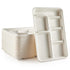 6 Compartment White Disposable Serving Tray/Plate, 400/Cs - VEL-029