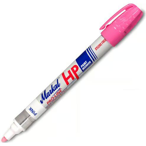 LA-CO - Pro-Line 3 mm Pink HP Paint Markers, 12/Pk - 096973