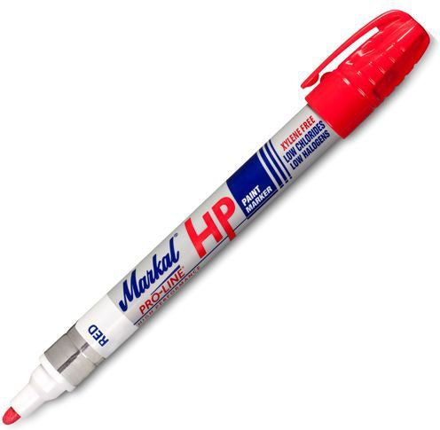 LA-CO - Pro-Line 3 mm Red HP Paint Markers, 12/Pk - 96962