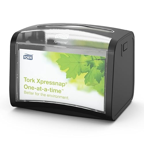 Tork - Xpressnap Signature Napkin Dispenser Stainless & Black - 6235000