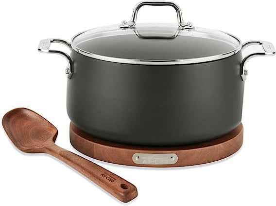 All-Clad - 6 QT HA1 Non-Stick Dutch Oven With Lid, Trivet and Serving Spoon - E100S274 - DISCONTINUED