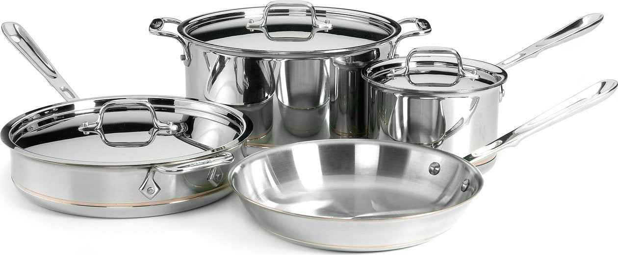 All-Clad - 7-Piece Copper Core Signature Cookware Set - 6000-7-SS