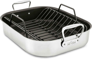 All-Clad - Stainless Steel Large Nonstick Roaster with Rack - E751S264 - Discontinued