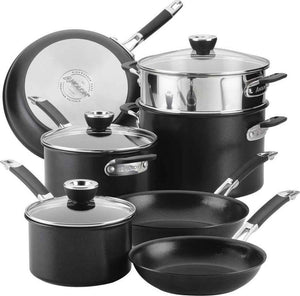 Anolon - SmartStack 10-Piece Smart Stack Hard Anodized Nesting Cookware Set - 87537 - Discontinued