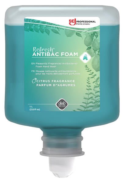 SC Johnson - Refresh™ AntiBac FOAM Citrus Fragrance Antibacterial Foam Handwash, 1 L - ANT1LCA