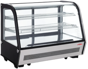 Bakemax - Commercial 32lbs. per Shelf 35-Inch Refrigerated Countertop Display Case with LED Lighting - BMREF35