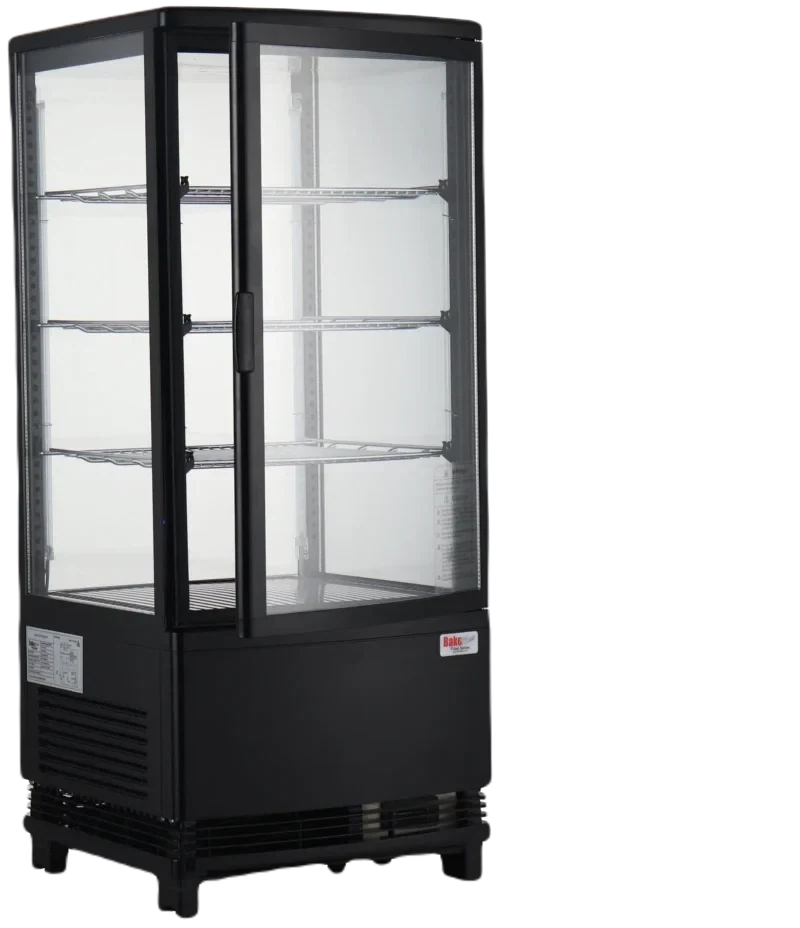 Bakemax - Refrigerated Countertop Display Case Double Door with LED Lighting - BMRCD02