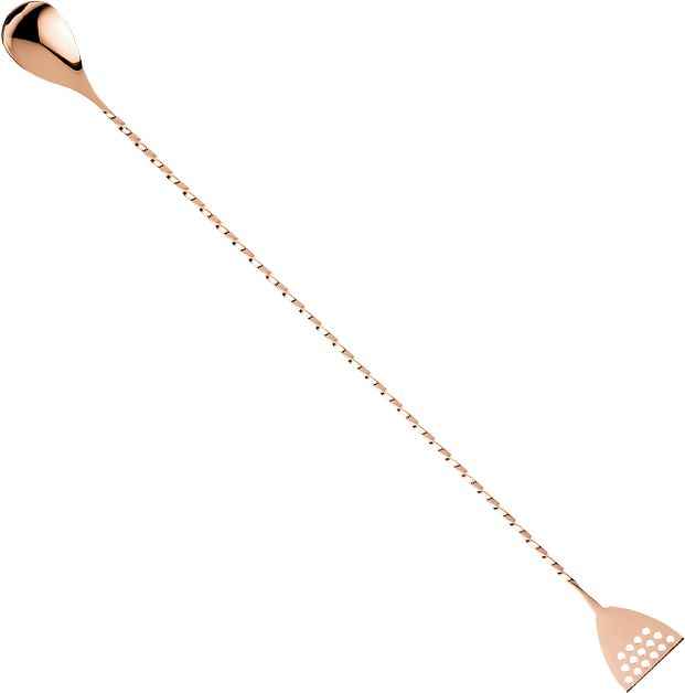 Barfly - 15.75" Copper-Plated Stainless Steel Bar Spoon With Strainer End - M37072CP