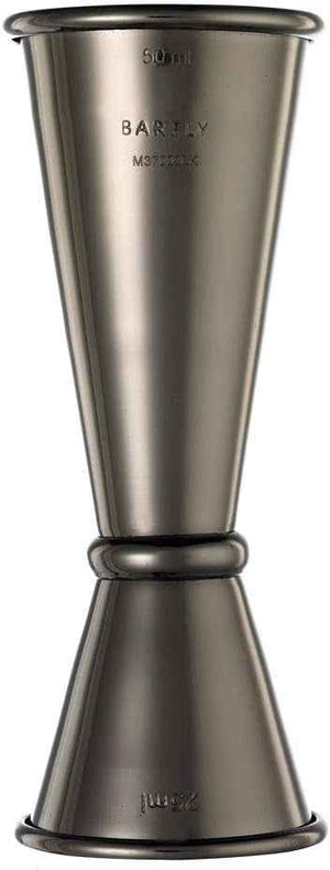 Barfly - 25 ml x 50 ml Black Japanese Style Jigger - M37002BK