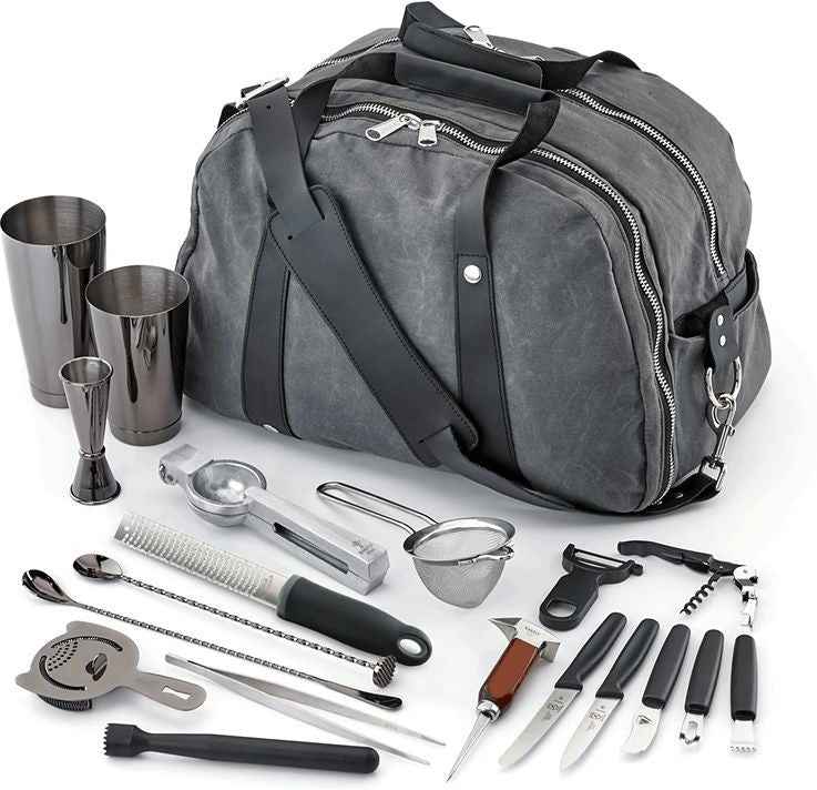 Barfly - Metal Gun Metal Black Deluxe II Bartending Pack - M37103BK