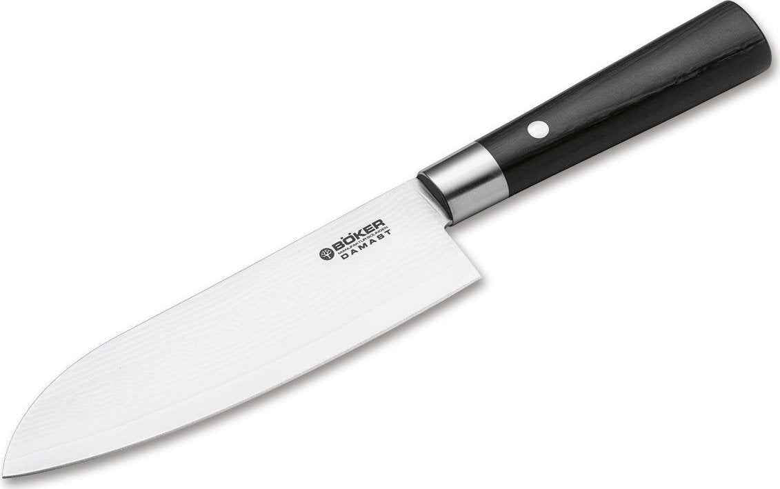 Boker - Damascus Santoku Knife Black - 130417DAM - Discontinued