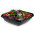 Sabert - 24 Oz Black Medium Square Bowl, 300/Cs - 98024B300