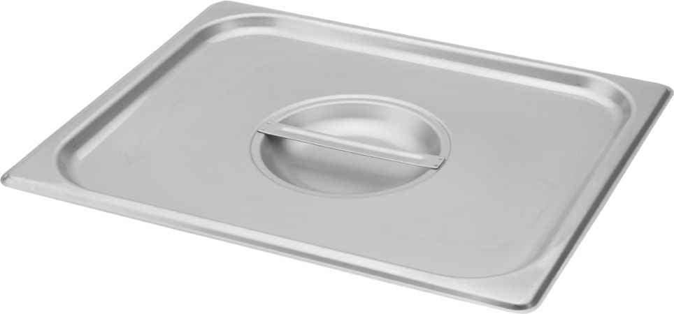 Browne - 12.8" Stainless Steel Solid Cover for One-Third Size Steam Table Pan - 575548