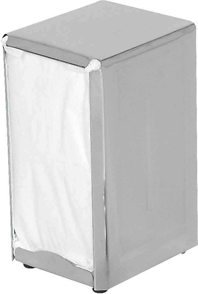 Browne - 4" x 4.5" x 7.5" Stainless Steel Napkin Dispenser - 57221