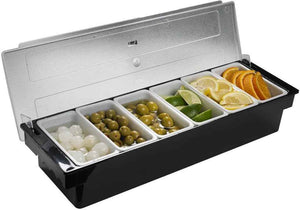 Browne - 6 Compartment Black Condiment Holder - 57483802
