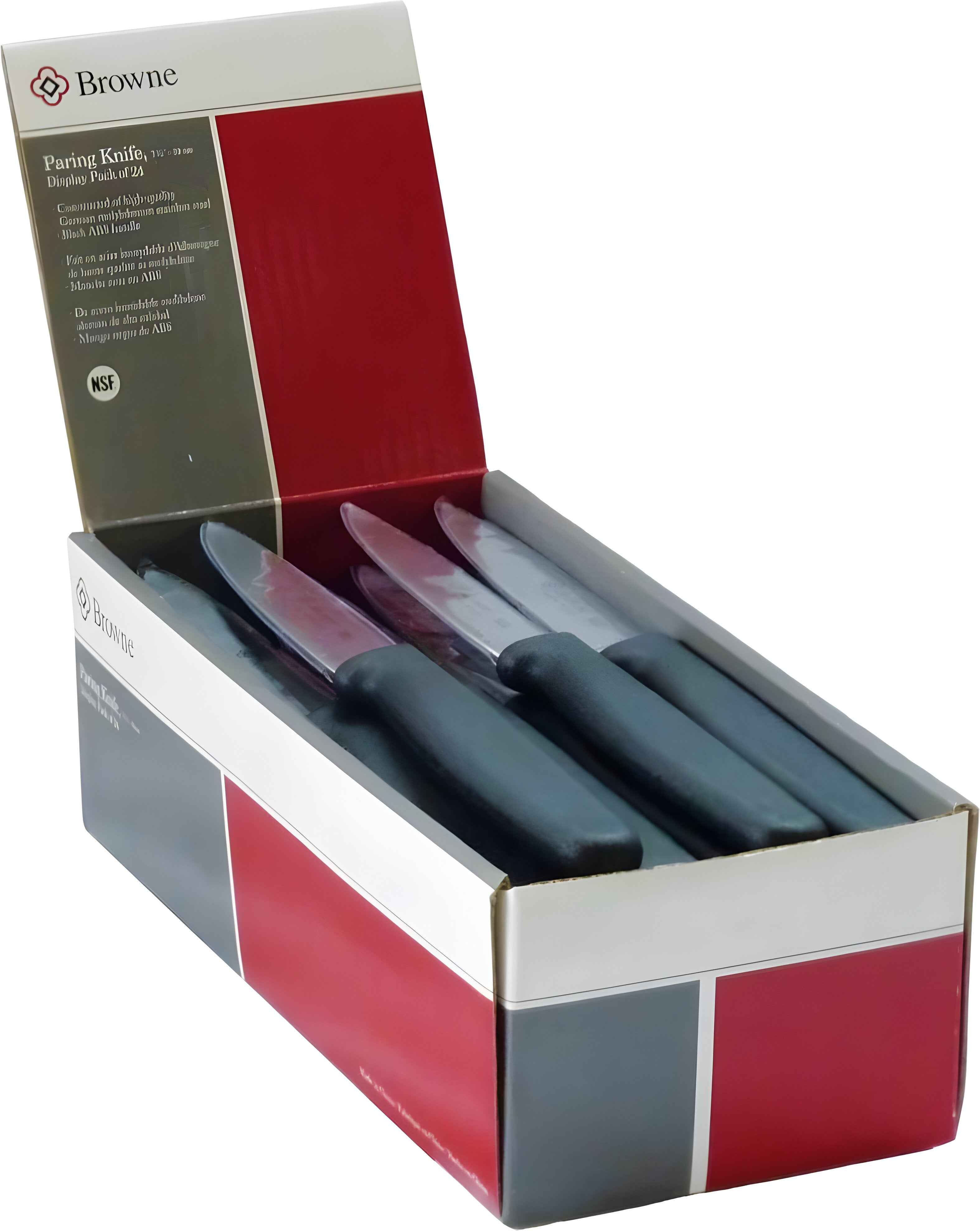 Browne - 7.5" Stainless Steel Paring Knives, Pack of 24 - 574460