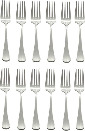 Browne - BISTRO 6.5" Stainless Steel Salad Fork, Pack of 12 - 502310