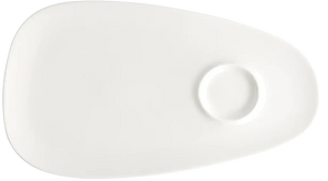 Browne - FOUNDATION 13.25" x 7.5" Porcelain White Oval Coupe Plate, Pack of 12 - 5630170