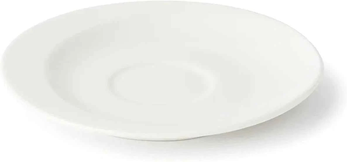 Browne - FOUNDATION 4.5" Porcelain White Saucer, Pack of 36 - 5630171