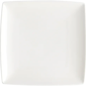 Browne - FOUNDATION 6.25" Porcelain White Square Coupe Plate, Pack of 36 - 5630189