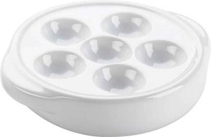Browne - White Two Handle Snail Plate - 744041