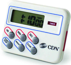 Cdn - White Multi-Task 24 Hours Digital Timer and Clock, Pack of 6 - TM8