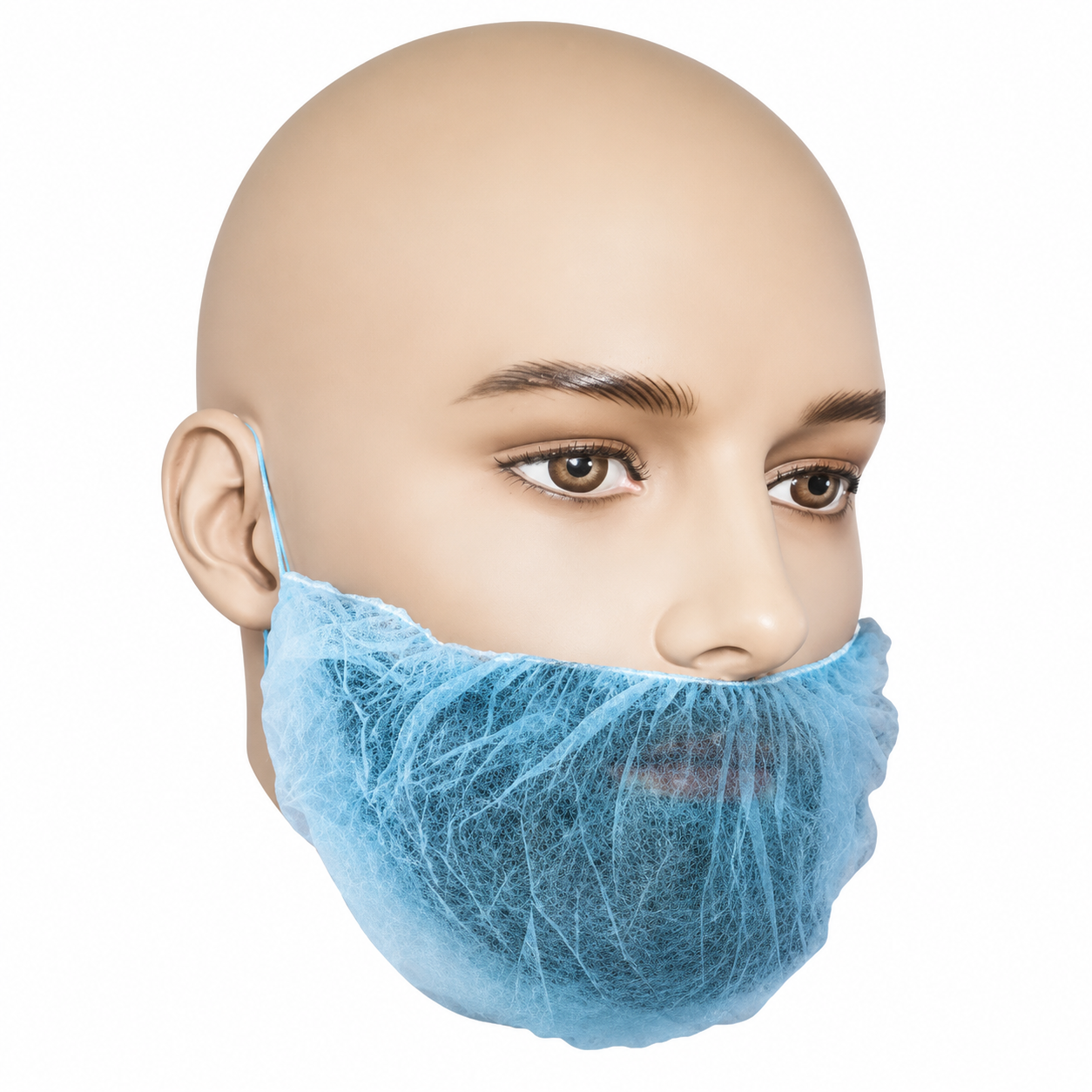 RONCO - Easy Breezy Non-Woven Blue PP Beard Cover, 100/Pack - 1795