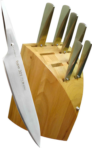 Chroma Knives - Silver 8-Piece Knife Block Set (Includes P01, P02, P04, P05, P06, P09, P19, P12) - PO131