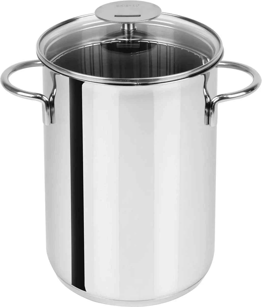 Cristel - 4.0 L Asparagus Cooker / Pot with Basket and Glass Lid Mutine Collection - CA16V