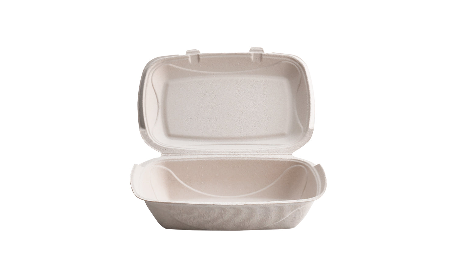 Darnel - 9.25" x 6.5" Ivory Bagasse Hinged Container, 150/Cs - DN403102SH