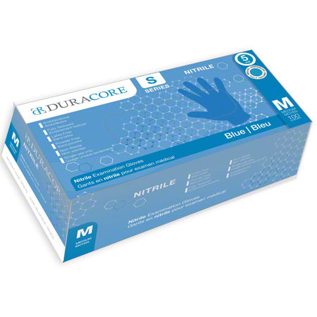 Duracore - Blue Nitrile 5 mil Powder Free Medium Examination Gloves, 100/Box - S5203
