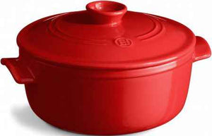 Emile Henry - Grand Cru 5.6 Qt Ceramic Burgundy Round Stewpot - 344553