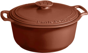 Emile Henry - Ceramic 7.5 Qt Sublime Large Sienna Round Stewpot - 91144770 - Discontinued