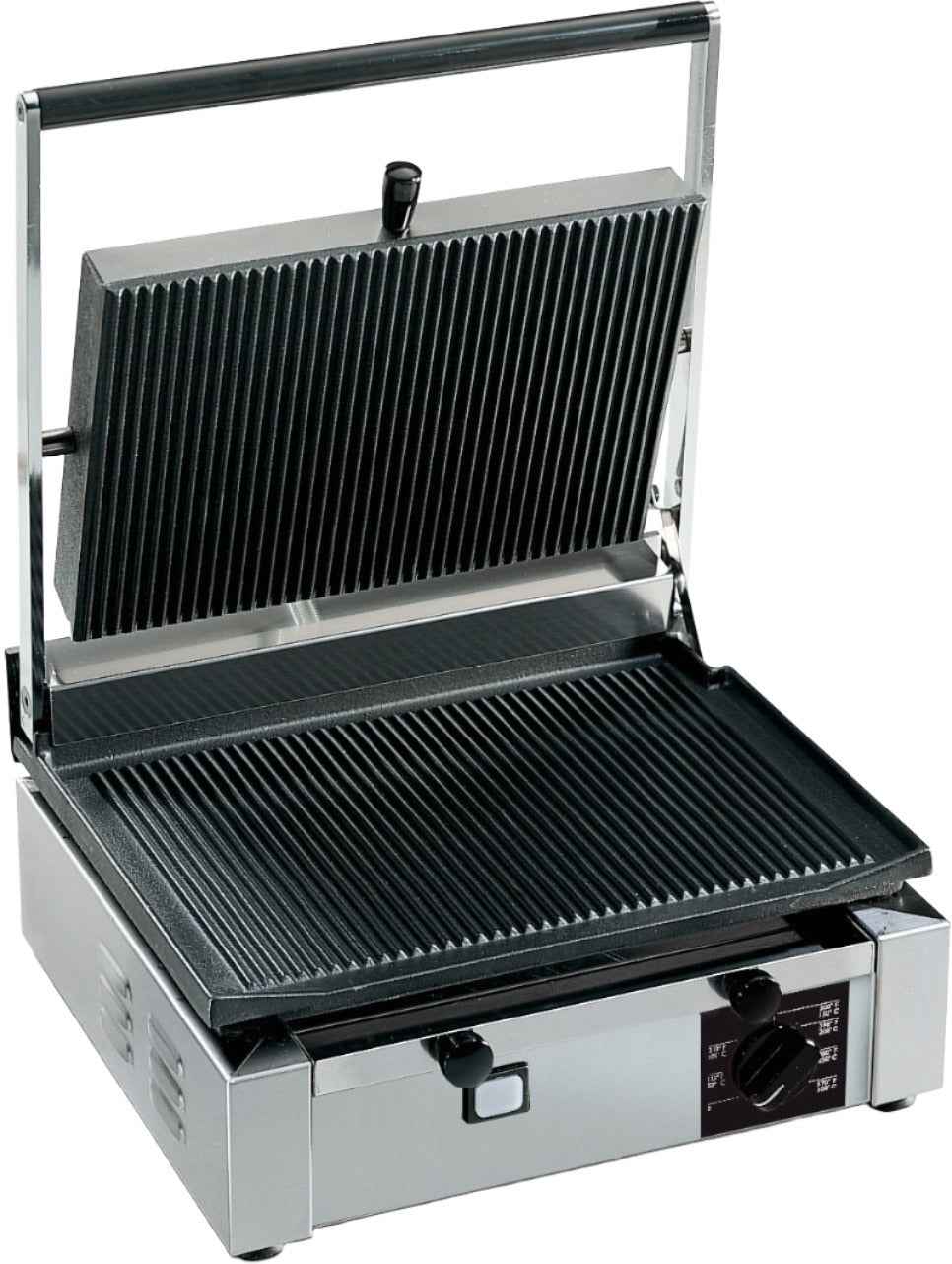 Eurodib - 110 V Ribbed Top & Bottom Commercial Electric Panini Grill - CORTR 110 - DISCONTINUED