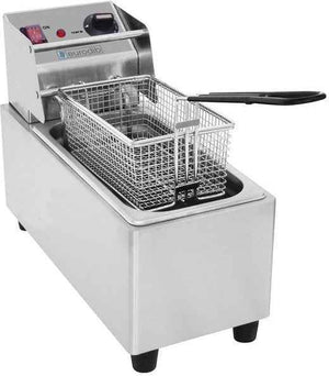 Eurodib - Commercial Stainless Steel 8-Litre, 240V Electric Countertop Fryer with Single Large Basket - SFE01860 220