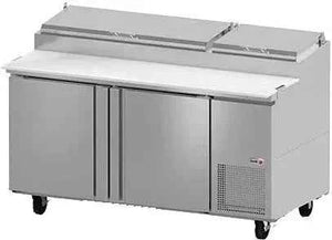 Fagor - FPT Series 115V, 67" Double Door Refrigerated Pizza Prep Table - FPT-67