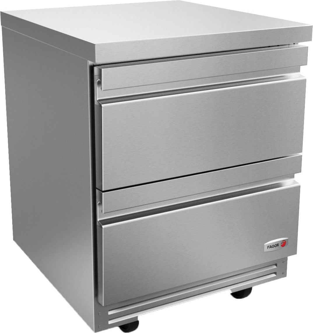 Fagor - FUR Series 115V, 27" Undercounter Refrigerator With Two Drawer - FUR-27-D2-N