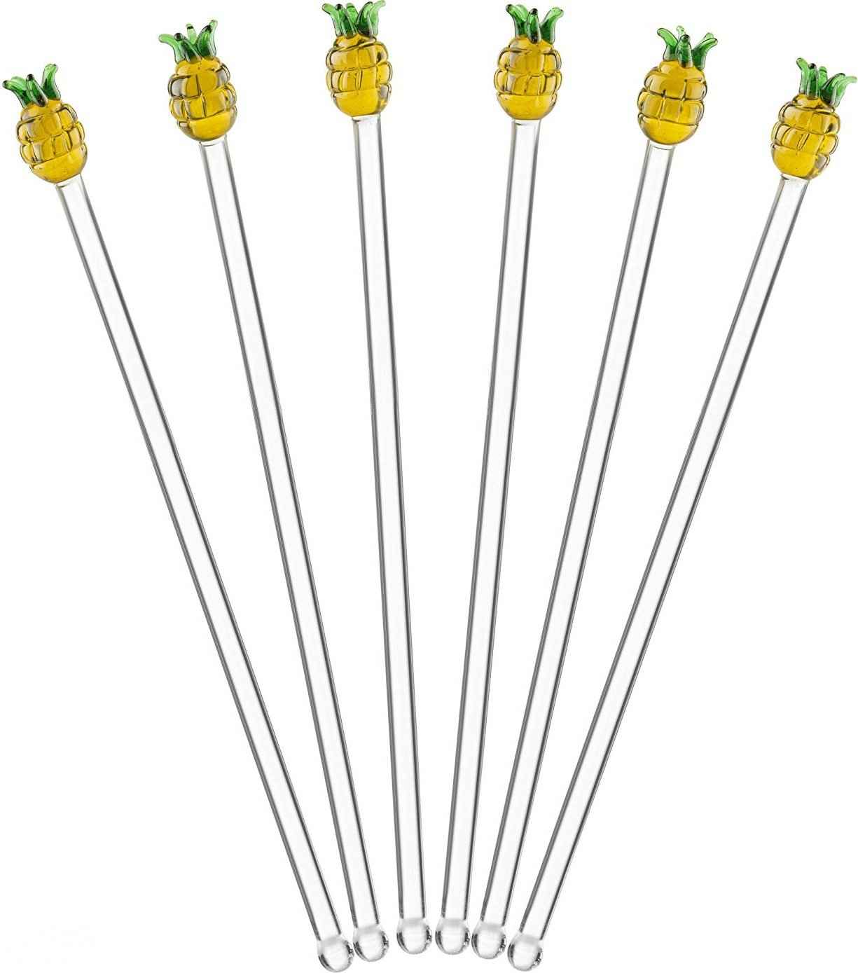 Final Touch - Drink Stirrers, Pack of 6 Pineapple - FTA3050