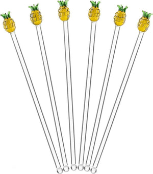 Final Touch - Drink Stirrers, Pack of 6 Pineapple - FTA3050