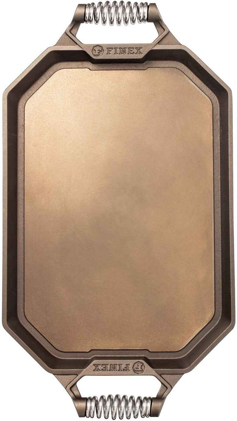 Finex - 15" x 10" Cast Iron Double Burner Griddle - G18-10001