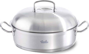 Fissler - Up To 90% Recycled 18/10 Stainless Steel 5.1 Qt Original-Profi Round Roaster with Domed Lid - 084-588-28-0000