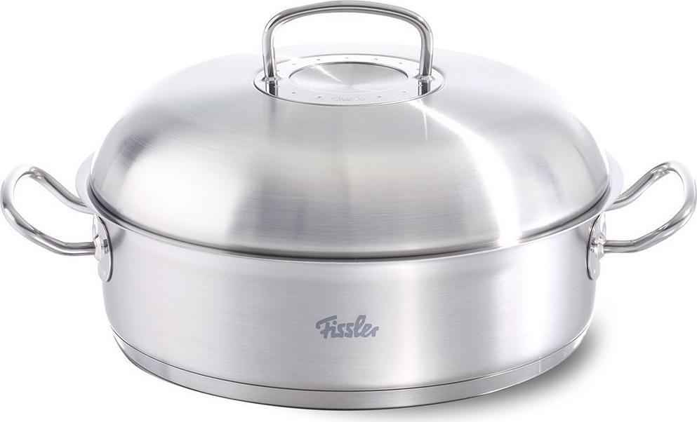 Fissler - Up To 90% Recycled 18/10 Stainless Steel 5.1 Qt Original-Profi Round Roaster with Domed Lid - 084-588-28-0000