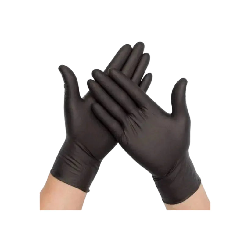 GRIZZLY GRIP BOLD 6 Mil Large Black Nitrile Gloves, 100/Box - E54239985